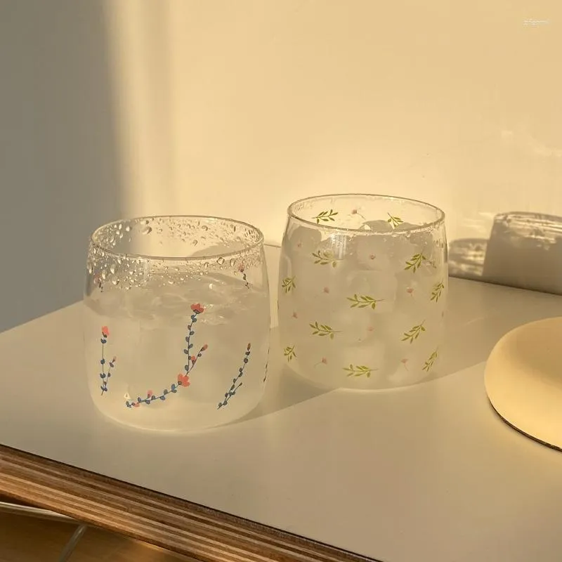 Weingläser Advanced Beauty Glass Tasse Haus in Stil kleiner Menschenmenge Kinder Sommer Hitzefantes einfaches Frühstücksaft