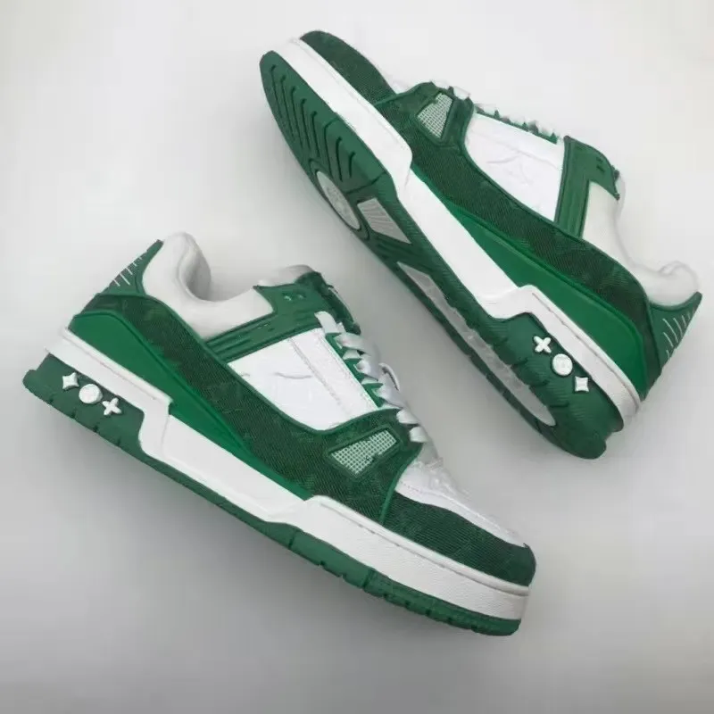 Tasarımcı Trainer Spor Sneaker Virgil Sıradan Ayakkabı Buzağı Deri Abloh Siyah Beyaz Yeşil Kırmızı Mavi Deri Kaplama Platformu Düşük Spor Aygıtları Boyut 36-45 07