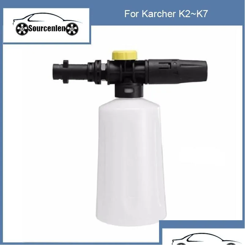 Wasserpistole Schneeschaum Lanze Schaumkanonengenerator Düse Carwash Seifensprühgerät für Karcher K-Serie Hochdruck Waschmaschine Tropfen Dhh8u