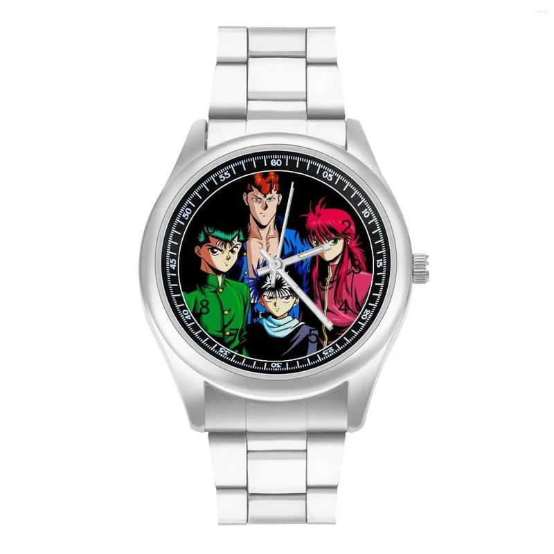 Wristwatches Yu Hakusho Squad Quartz Watch Japanese Anime Travel Neat Wrist Steel Design Fashion Men Wristwatch