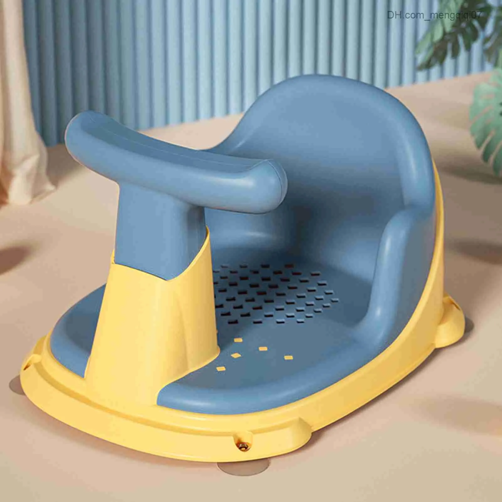 Badkarplatser Portable Baby Bathtub Seat Safety and Anti Slip Nyfödd duschstol med rygg Sug Cup Baby Care Bathtub Seat Cleaning Toy Z230817