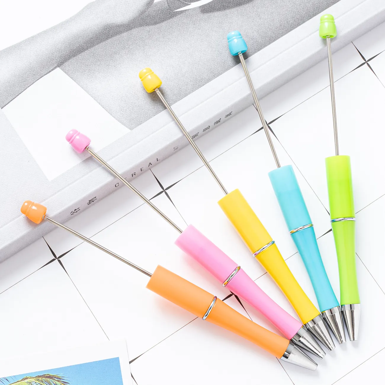 Gel Pens Pack 20 Electroplating Gradient Plastic Ballpoint Pens Smooth ...