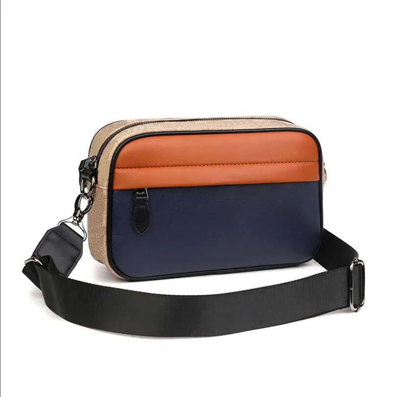 Vintage PU Leather Mens Briefcase Messenger Bag Small Square Samara