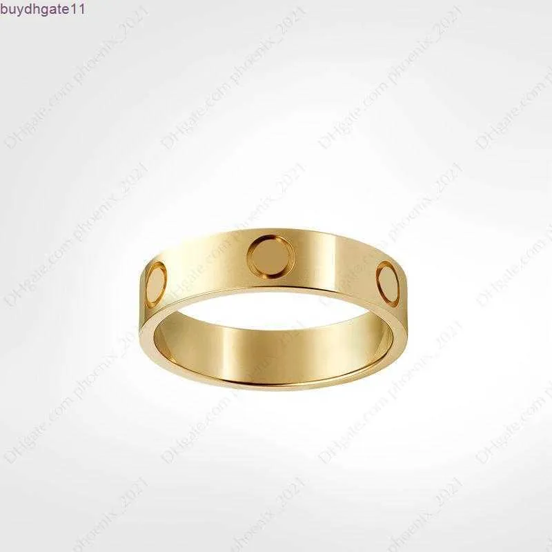 GX1B Ring Classic Love Screw Mens Luxury Designer Jycken Kvinnor Diamond Titanium Steel Eloy Gold-Plated Gold Silver Rose Fade aldrig ALLERGISK 4MM 5MM 6MM GIFT