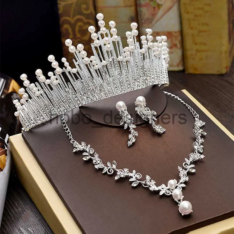 Luxury Bridal Bridal Jewellery Set 2022 With Pearl Tiara Crown And