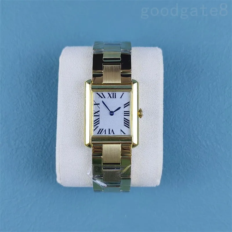 Ladies Watch Square Tank Reloj Luxury Watches High Quality Fashion Orologi Formal Metal Quartz Arm Wristwatches Leisure rostfritt stål pläterat silver XB09 C23