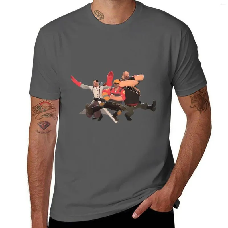 Herr Polos Team Fortress 2 - Kazotsky Kick (Russian Dance) T -shirt överdimensionerade T -skjortor Svett Mens Cotton