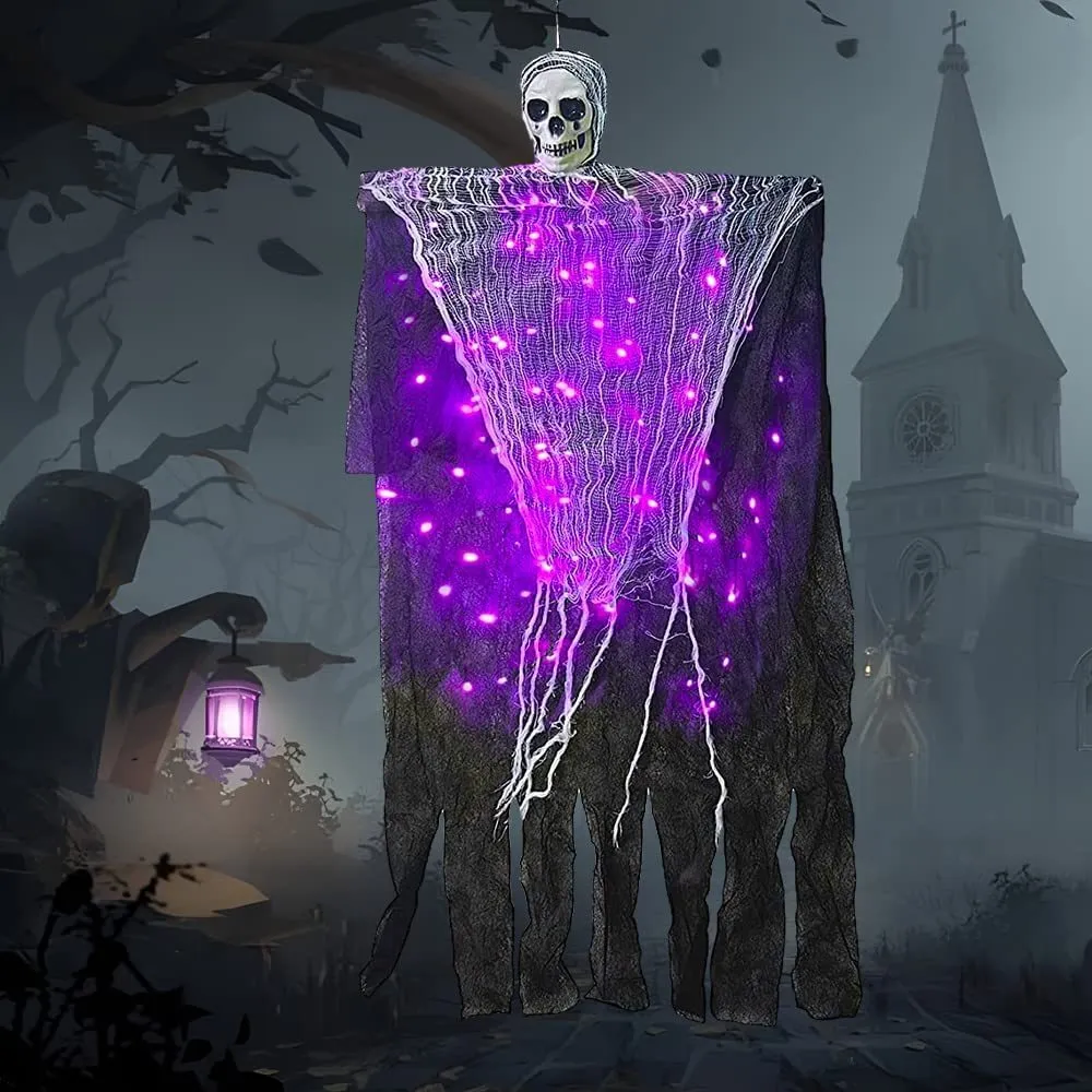 Autre événement Fourniture de fête Halloween décorations extérieures Effrayant effrayant les fantômes de squelette suspendu pour la fête de la fête d'Halloween Haunted House Prop Prop Decor 230816