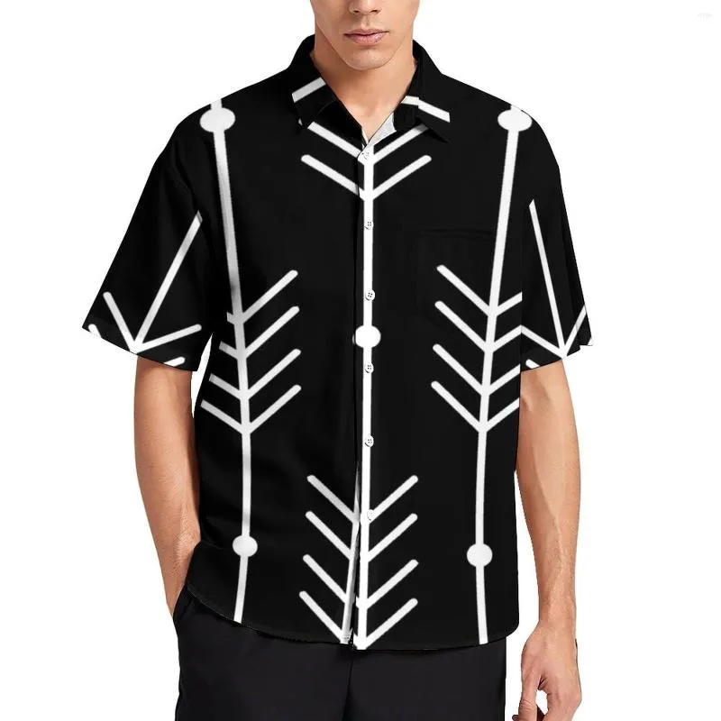 Camicie casual maschili da uomo camicia spiaggia di spiaggia moderna e minima hawaiano maschio y2k camicette grafiche a maniche corte più dimensioni