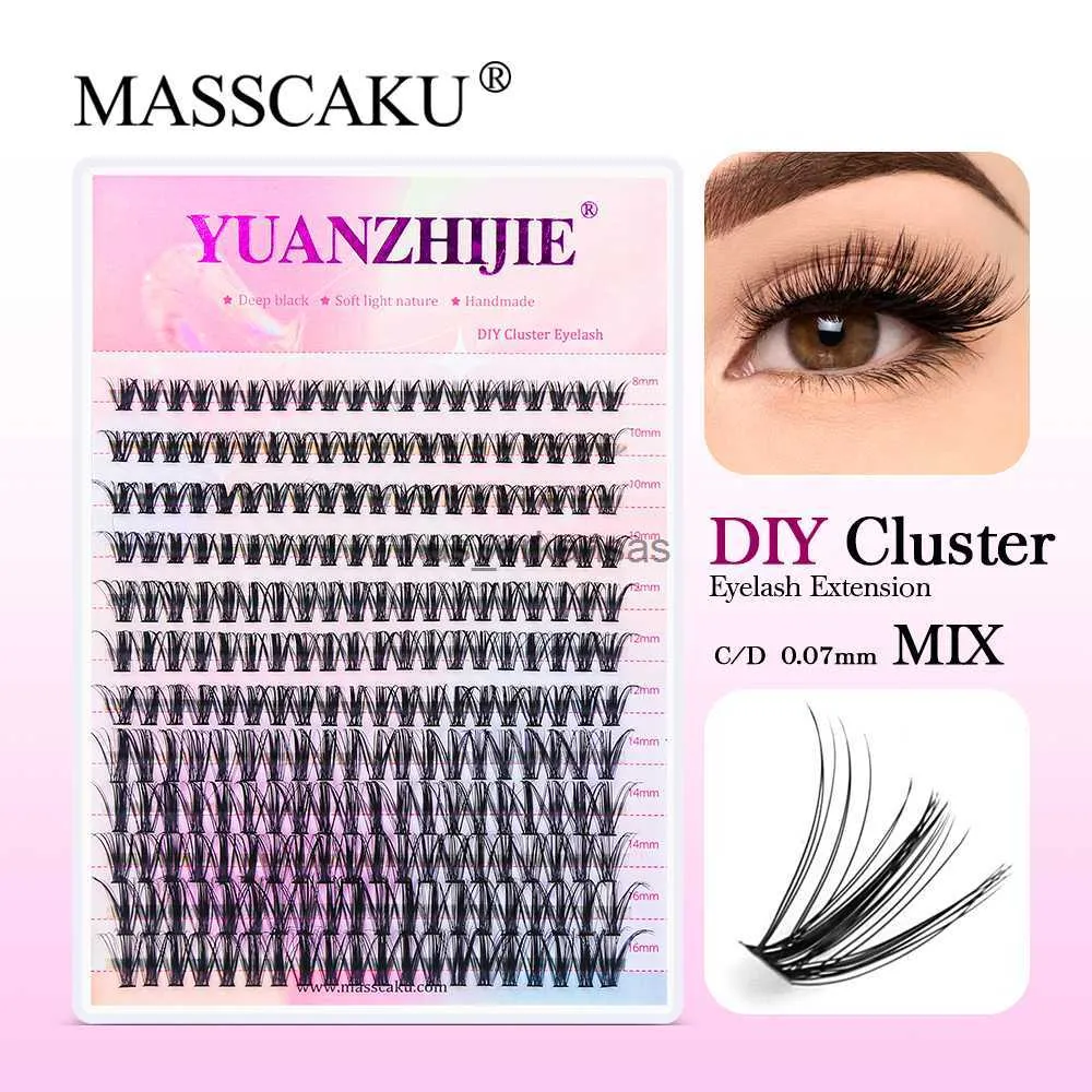 False wimpers MassCaku 30D Super cluster wimperverlenging Natuurlijke mink make -up wimpers individuele valse wimpers gratis verzending items hkd230817