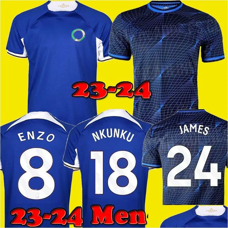 Yoga Outfit 2023 2024 Nkunku Jackson Maglie da calcio CFC disasi 22 23 24 Enzo Fernandez Mudryk James Sterling Cucurella 97 98 Retro C DHHNP