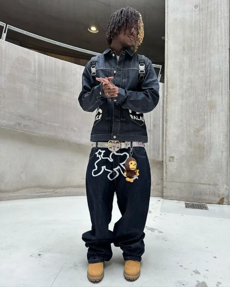 Mens Jeans Y2K Jeans Streetwear Harajuku Hip From Cong00