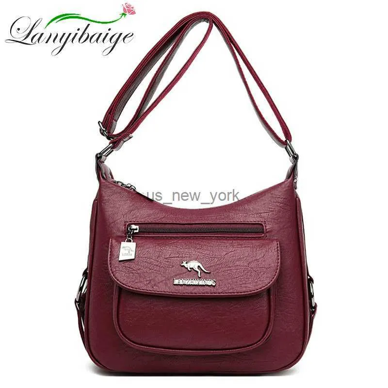 Hobo Lanyibaige Luxury Sacs à main pour femmes sacs de créateurs en cuir soft pour femmes sacs de messager cross-body dames vintage Sac à épaule HKD230817