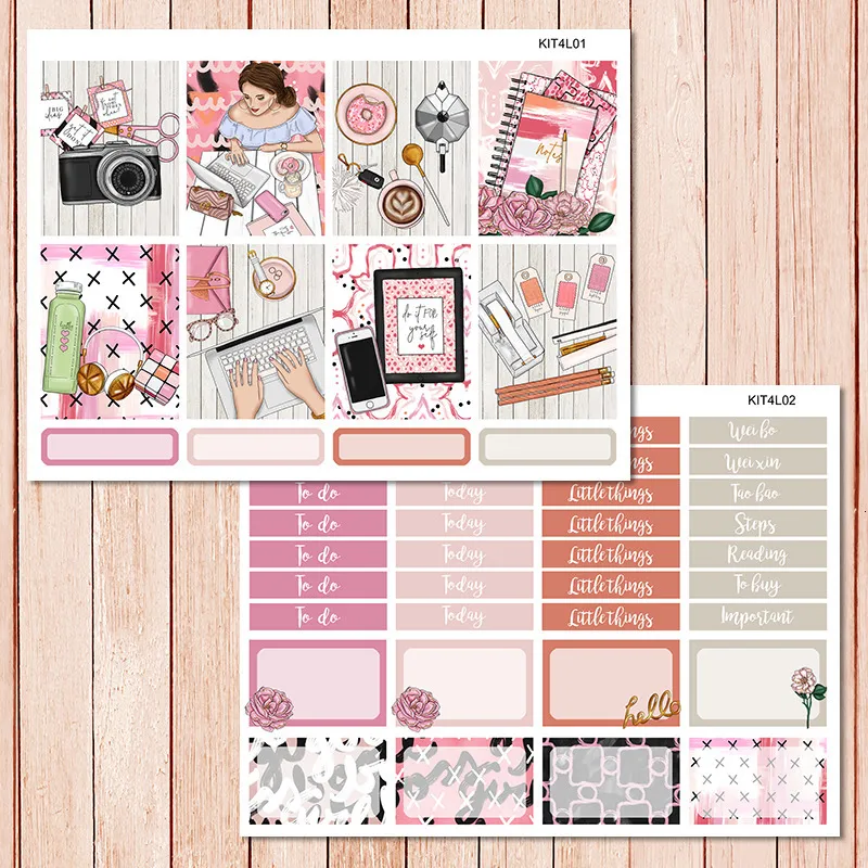 Andra dekorativa klistermärken 7PCSpack Work Maniac Stationery Sstickers DIY Planner Diary School Supplies Weekly Plan 230816