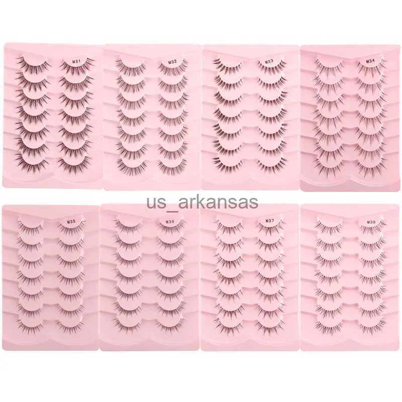 False Eyelashes New 7 Pairs False Eyelashes Fluffy Faux Mink Lashes 3d Wispy Lashes Dramatic Thick Volume Eyelashes Makeup Tools hot selling HKD230817