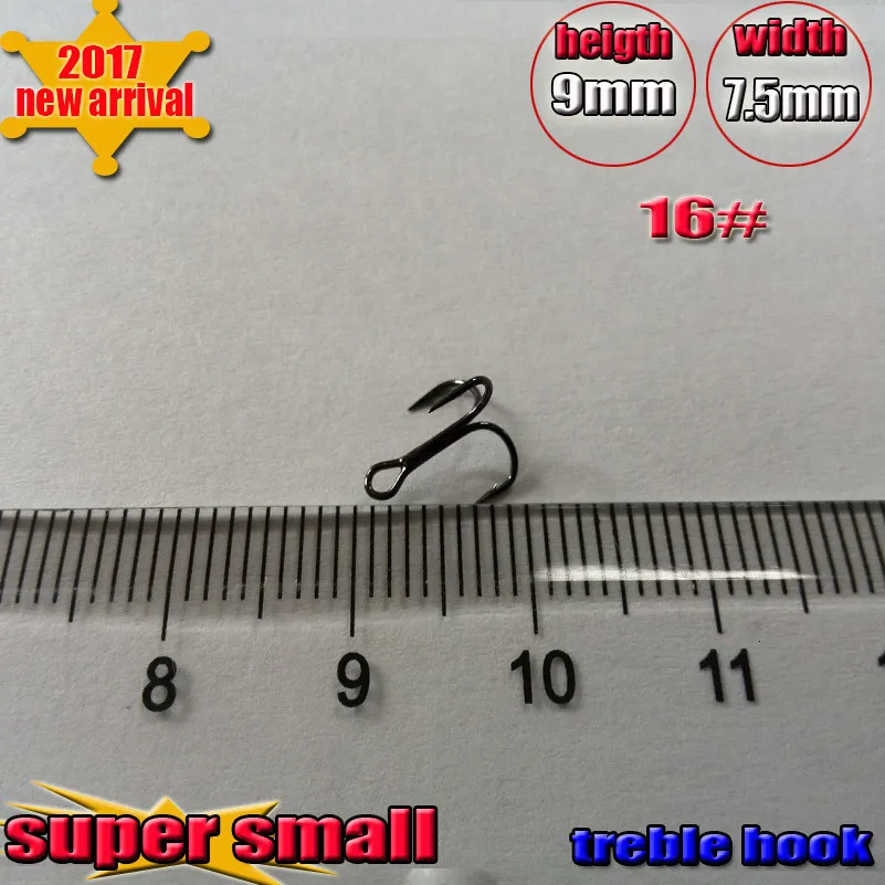 Fishing Hooks Arrival Treble Fishing Hooks Barble Hook Round Bend Size 16# Super  Small Treble Hook High Carbon Steel 230816 From Huan0009, $17.34