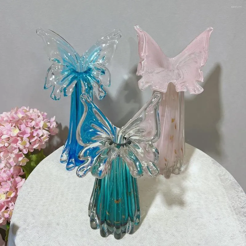 Vasi di vetro Vaso Decorazione Tavolo d'ingresso decorativo Fiore campione Luce Ware Luxury