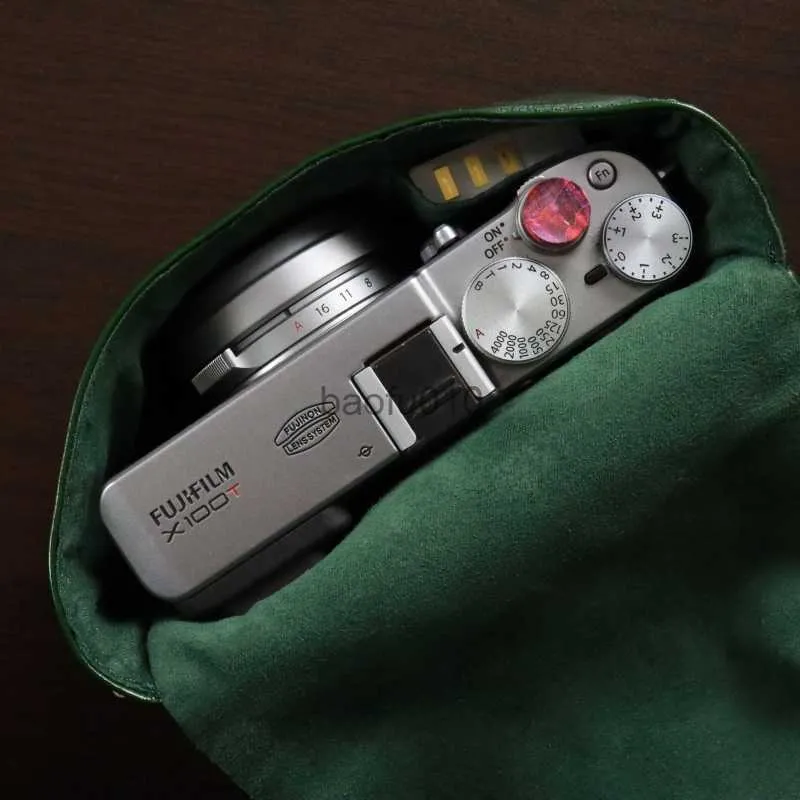 Camera Bag Accessories XL äkta läderväska Box Pocket Fall för Fujifilm X100V X100F X100T X100S X100 Xe4 Xe3 Xe2 XA7 XA5 XA3 Camera Mirrorless HKD230817