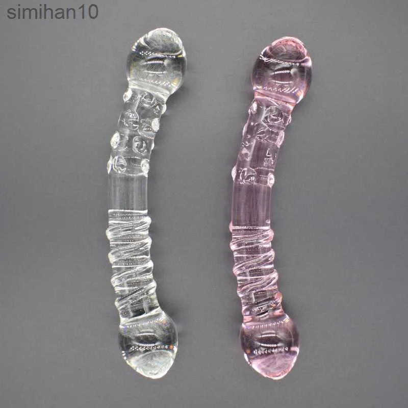 Анальные игрушки Pyrex Glass Dildo Мастурбация секс -игрушка для мужчины массаж простаты искусственная пенис анальная вилка женская влагалище стимуляция HKD230816