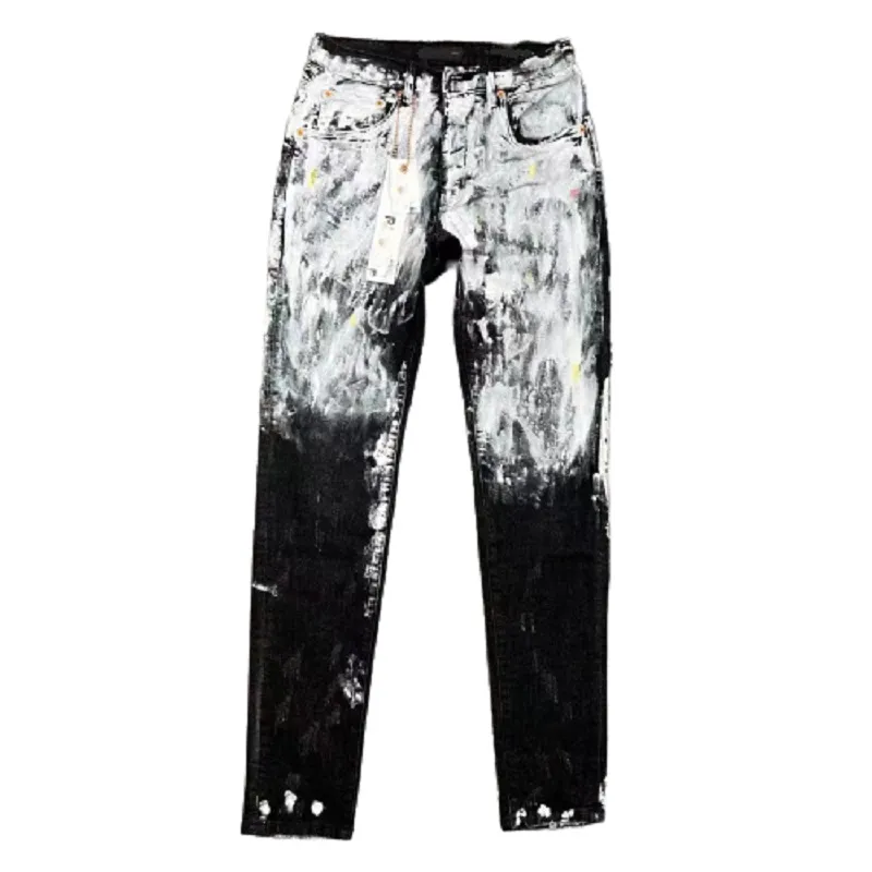 Designer Jeans Purple Pants Slim Fit Ripped Retro Casual Outdoor Sweatpants Fashion Jogger Pure Color Vintage Hole Size 29-38 21