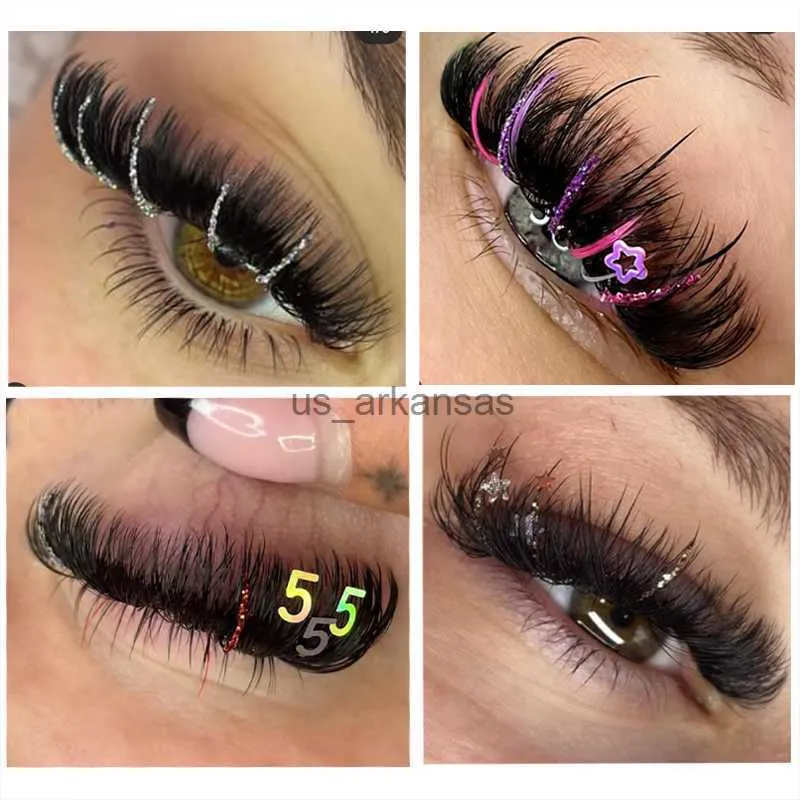 False Eyelashes Mega Brands Sale Color Glitter Eyelash Extensions Fashion Shimmery Russian Classic Volume Lashes Clusters Fluffy Lashes Makeup HKD230817