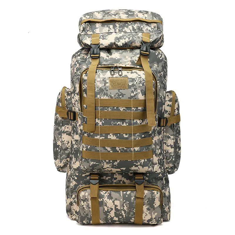 School Bags Large Capacity Waterproof Outdoor Camouflage Tactical Backpack Men 70L Military Travel for Hiking Bag 230817