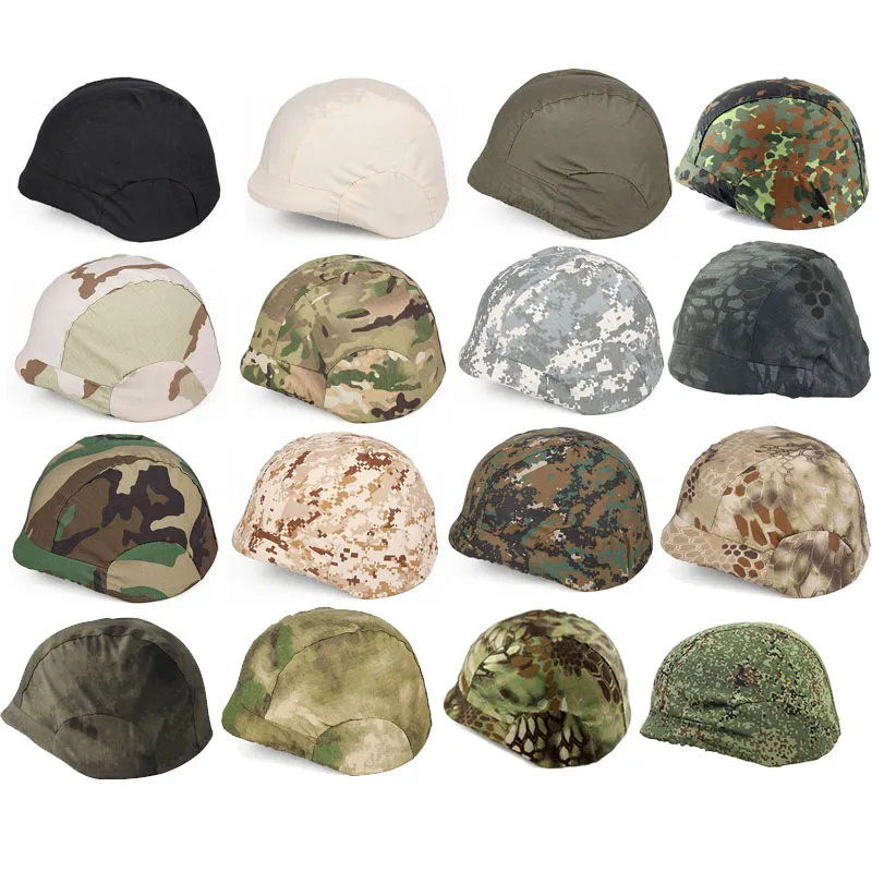 Capa de capacete esportivo ao ar livre Airsoft Gear Acessório Tactical Mutil Colors Camouflage Pano para M88 Capacete No01-132