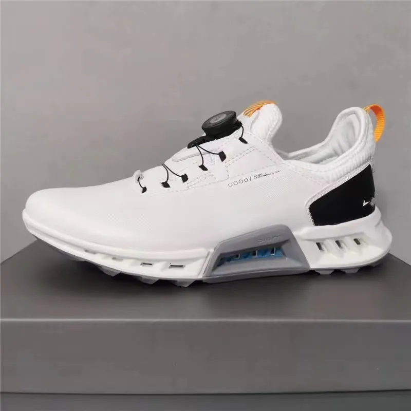 Other Golf Products top layer cowhide golf shoes for men's breathable casual sports outdoor lock button waterproof golf men's shoes 230817