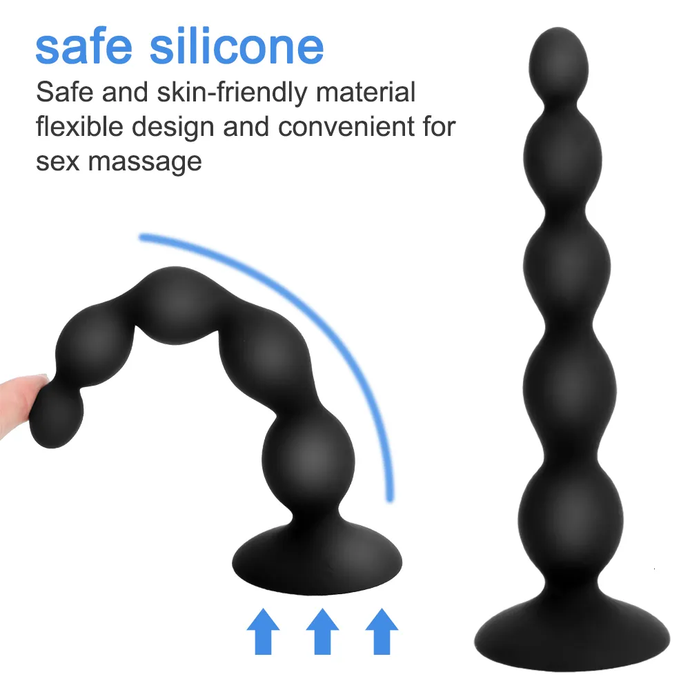 Giocattoli IKOKY Perline anali Butt Plug Vibratore Massaggio prostatico 10 velocità Doppio motore Telecomando Stimolatore ano S_voghion.com