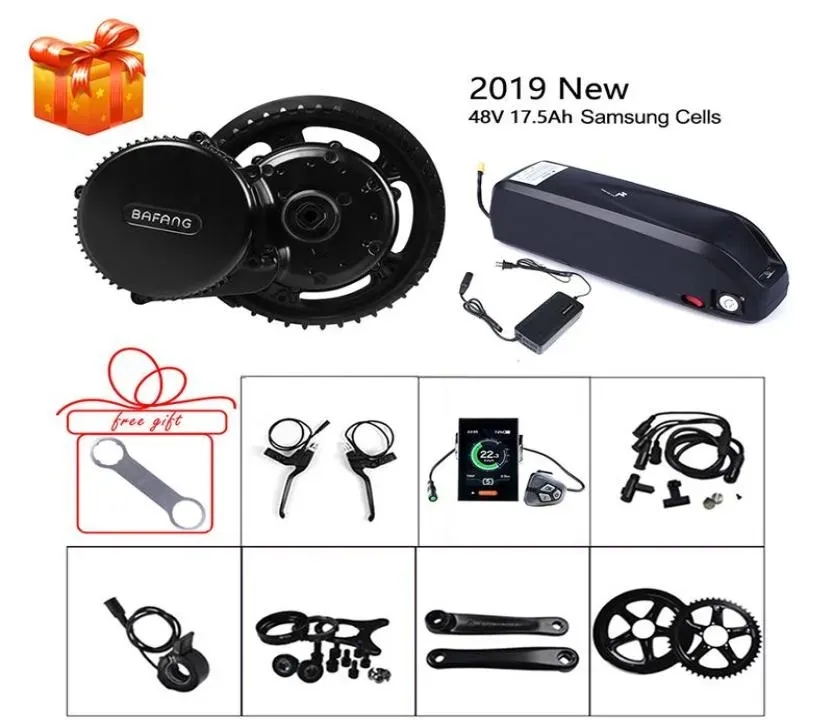 EU US NESSUNA TAFANG BAFANG BBS02B 48V 750W Kit di conversione della bicicletta elettrica a motore medio con batteria a 48 V 13ah liion