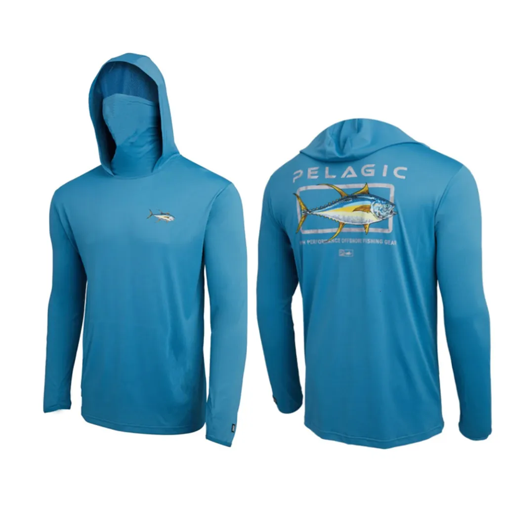 Outdoor Shirts Summer Pelagic Gear Mens Long Sleeve Mask Hooded