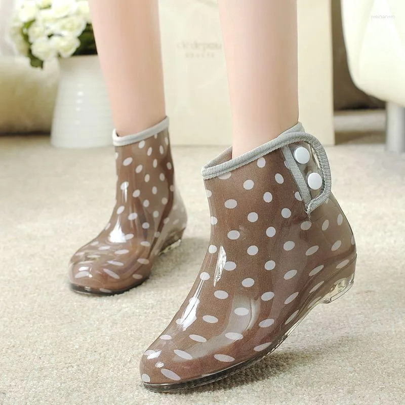 Boots Jelly Rainboots Women Rain Fashion Rubber Water Shoes Snow Low Woman Garden 140430-29