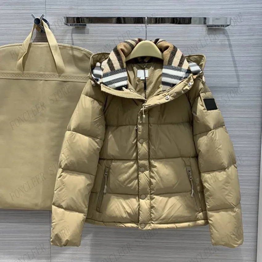 Burbery Luxurys Womens Down Coat Fashion Letter Hooded Downs Jacket Women Winter Jackets Thicked Parka Outwear Top Unisex Warm Cotton Clothes Coats