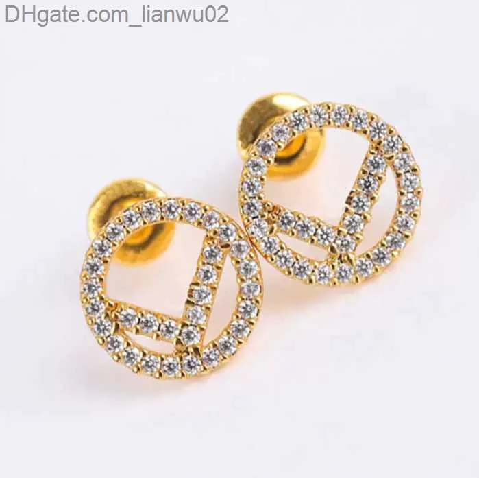 Stud Classic Hoops Stud Diamond Earrings Designers Earring Luxury Designer Jewelry Womens Circle Letter F Studs Love Bracelets Loop Wedding Gifts Z230817