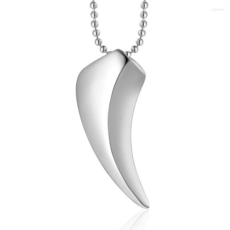 Pendant Necklaces Amulet Wolf Tooth Lucky Charm Magic Courage Powers Necklace 22 Inch In Stainless Steel Gothic Jewelry