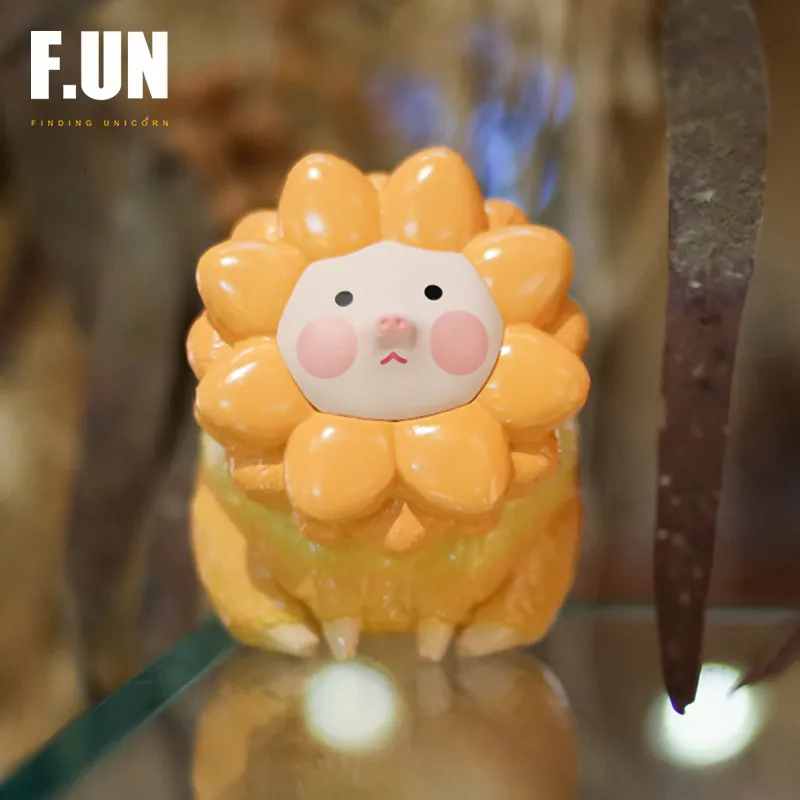 Blind Box Mystery Box äkta Lion Flower Pig Sweet Garden Series Trend Kid Doll Christmas Gift Desktop Decoration Home Decor 230816