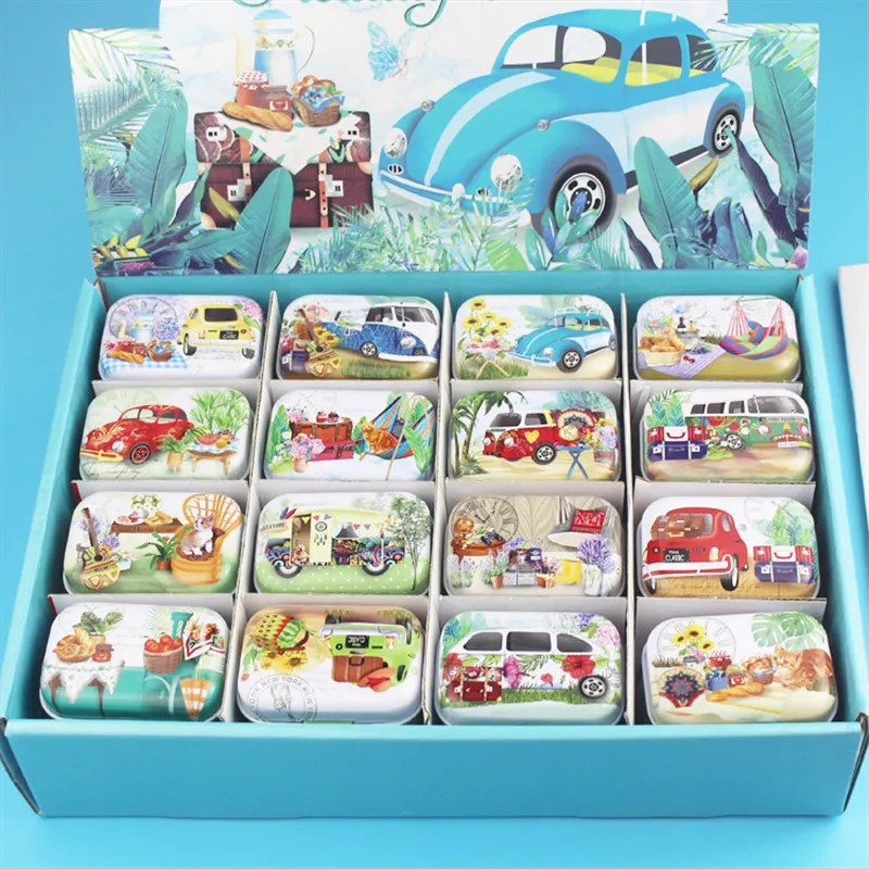 Storage Boxes Bins 32PiecesLot Tin Box Mini Sealed Jar Packing Boxes Portable Coin Candy Jewelry Box Storage Boxes Cans With Collectables Display 230816