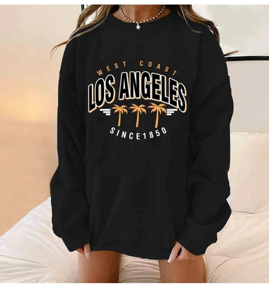 Womens Letter Print Oversized Hoodie Women Loose Fit Pullover
