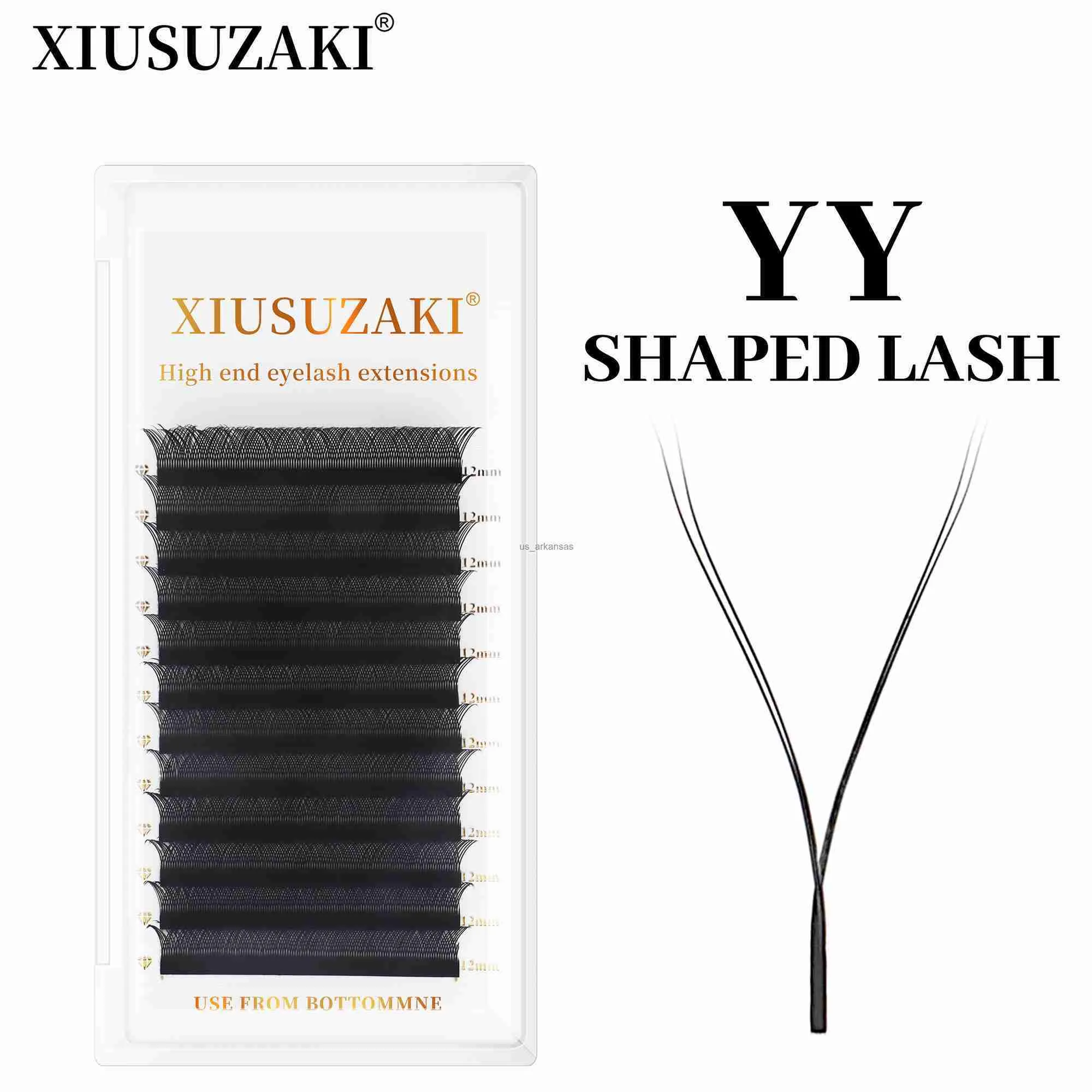 False Eyelashes XIUSUZAKI YY Shape Triple Tips Hand Woven Premium Soft Light Natural Eyelashes Extension Supplies Makeup Mesh Net Cross Lash HKD230817