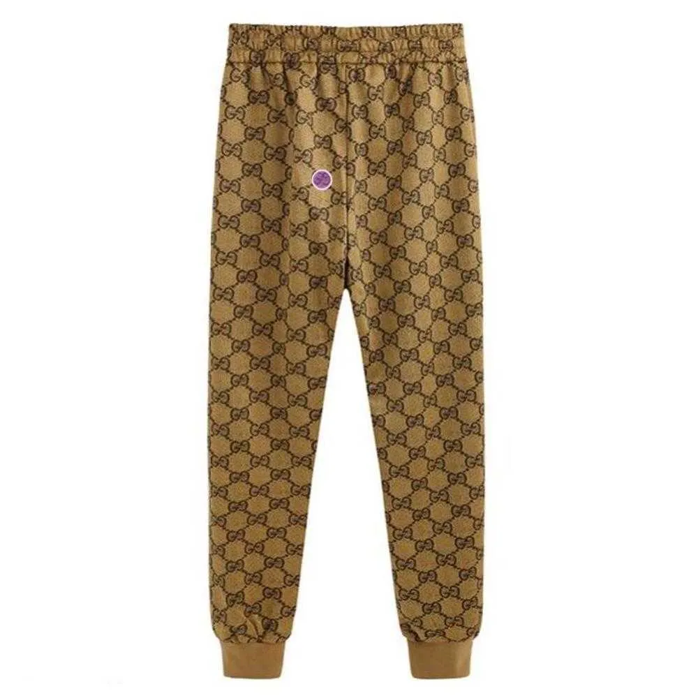 Herrbyxor högkvalitativa män märkesdesigner pant mode klassiska byxor casual tröjor idrottsbyxor full kropp printpleo