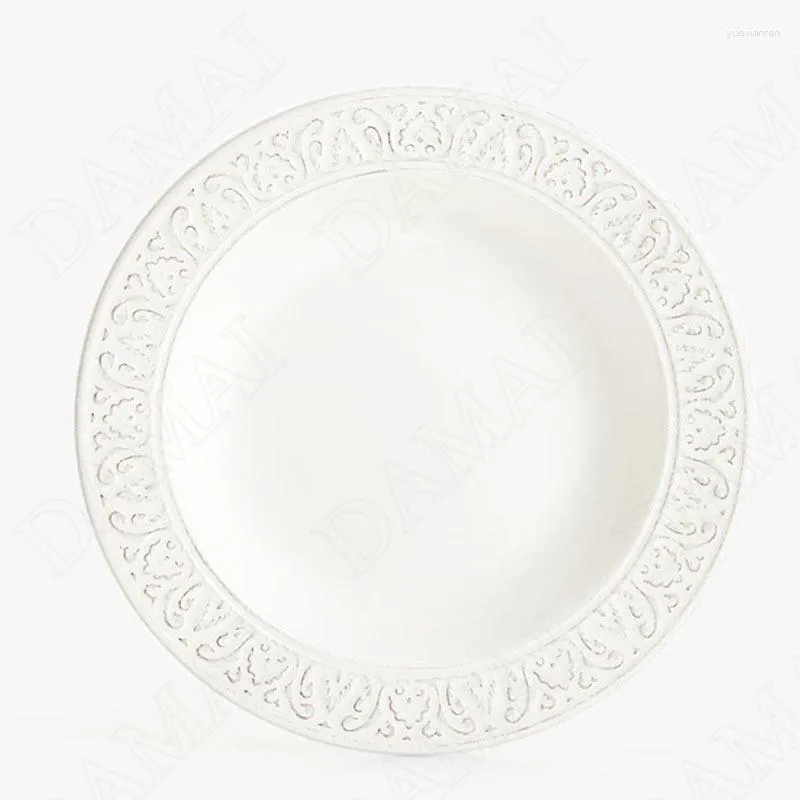 Piatti europei ceramica sollievo decorativo di frutta decorativa insalata ristorante che serve vassoi tavolo da pranzo per piatti da cucina da cucina