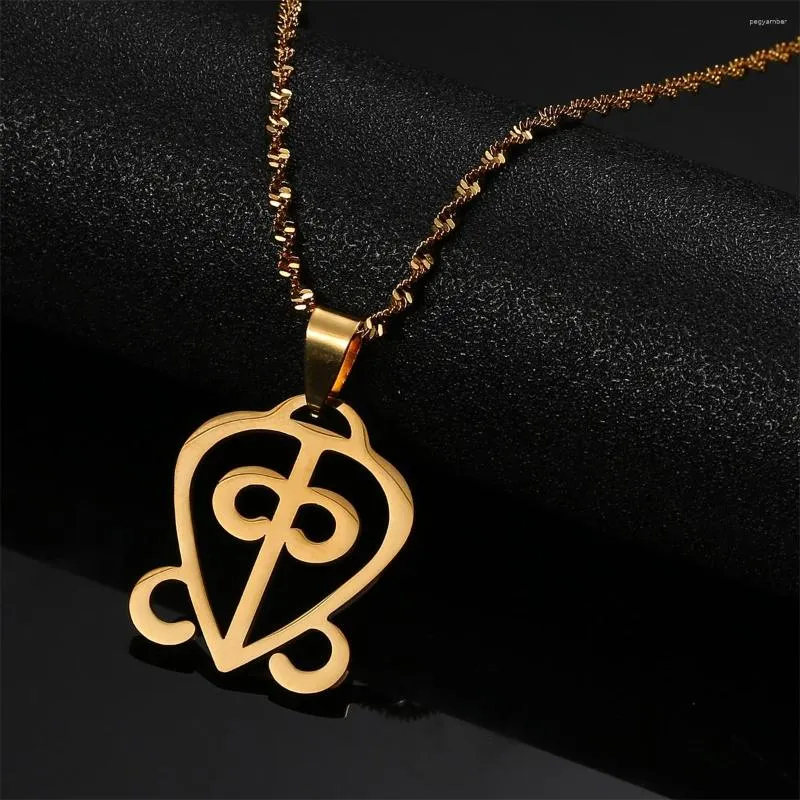 Collares colgantes símbolo adinkra odo nnye fie kwan poder de amor joyería