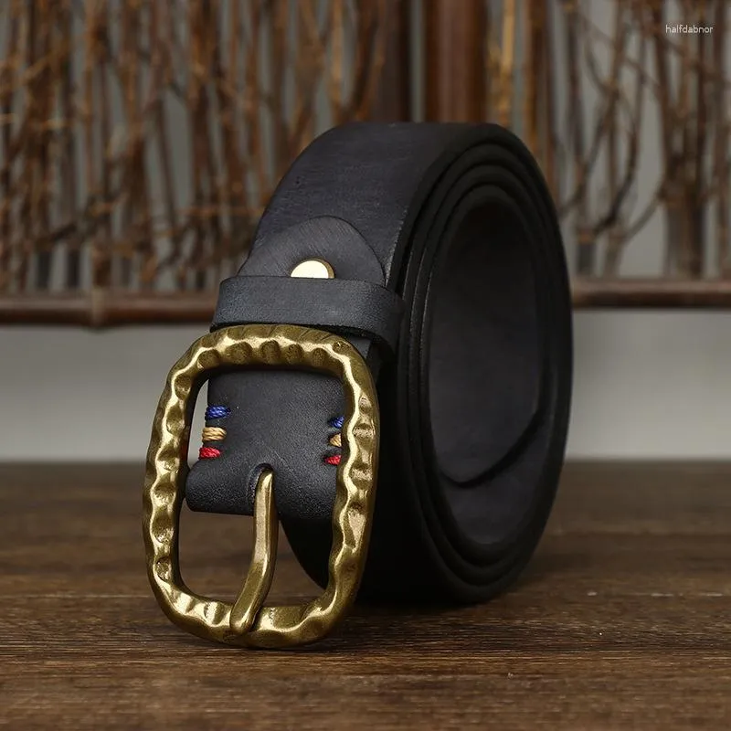 Mens wide leather top belts for jeans