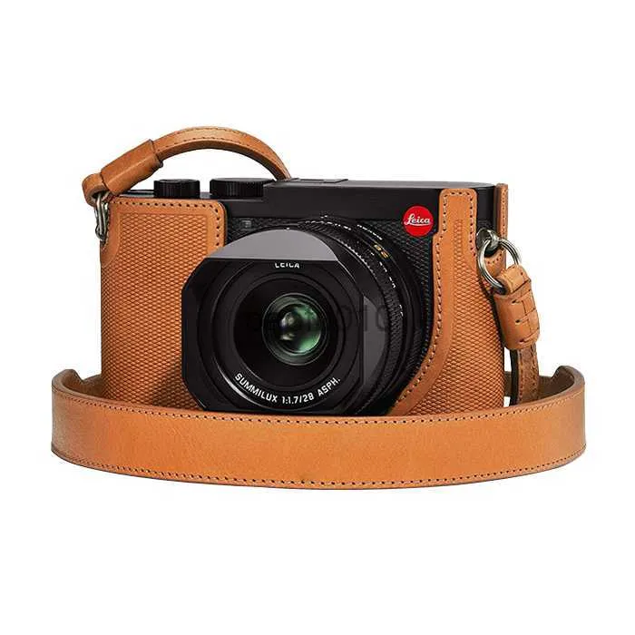 Borsa per fotocamera fatta a mano per Leica Q3 Q3 43 custodia in vera pelle, custodia protettiva, maniglia, custodia per fotocamera, base  44