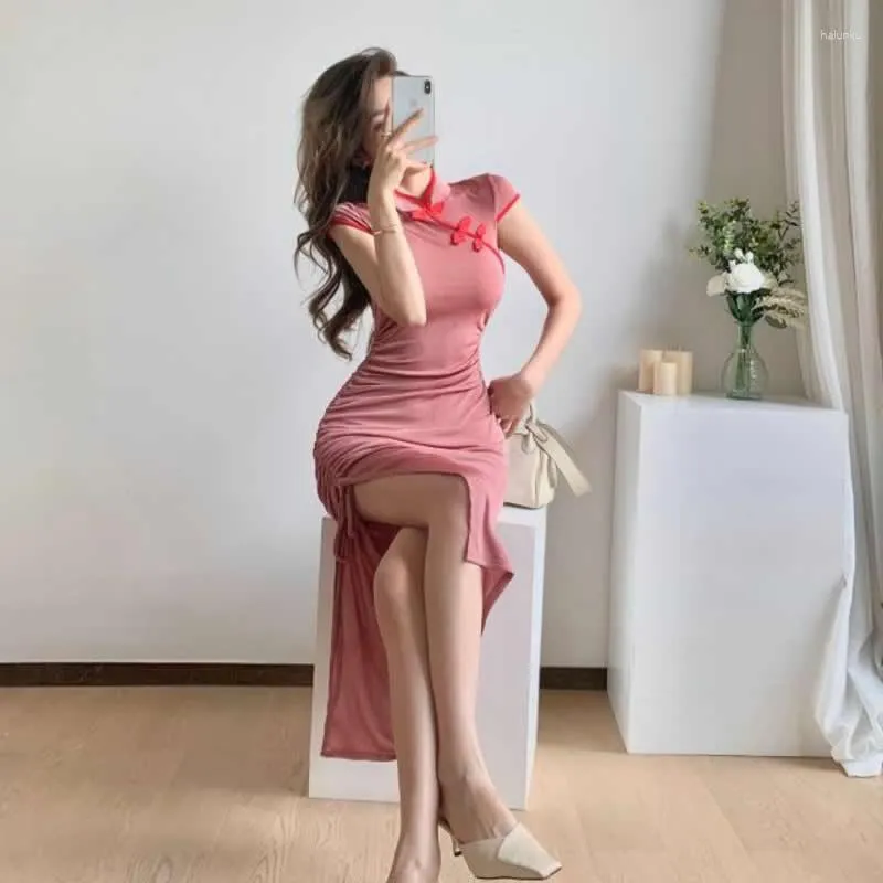 Chinese style silk dress best sale