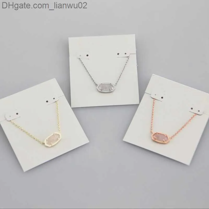 Pendant Necklaces Pendant Necklaces Necklace Stone Real 18K Gold Plated Dangles Glitter Jewelries Letter Gift With free dust bag Z230817