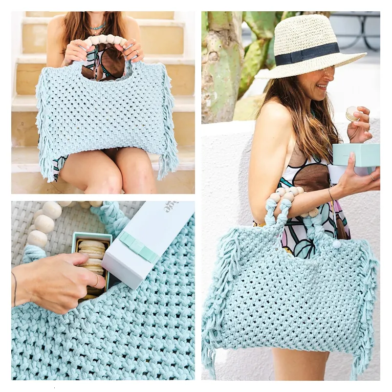 Bolsas De Noche Bolsa Macrame Mujeres Al Por Mayor Crochet Boho
