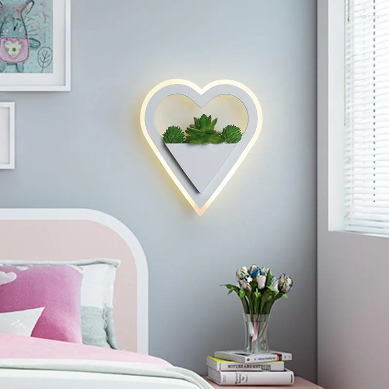 Lampe murale (WECUS) Plant d'art Light Simple Modern Bedside Creative Personality Aisle Living Room Corridor