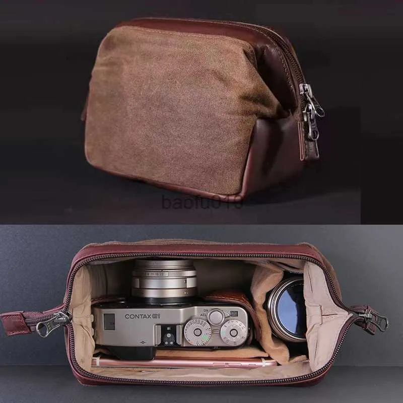 Camera Bag Accessories Roadfisher Genuine Real Leather Camera Bag