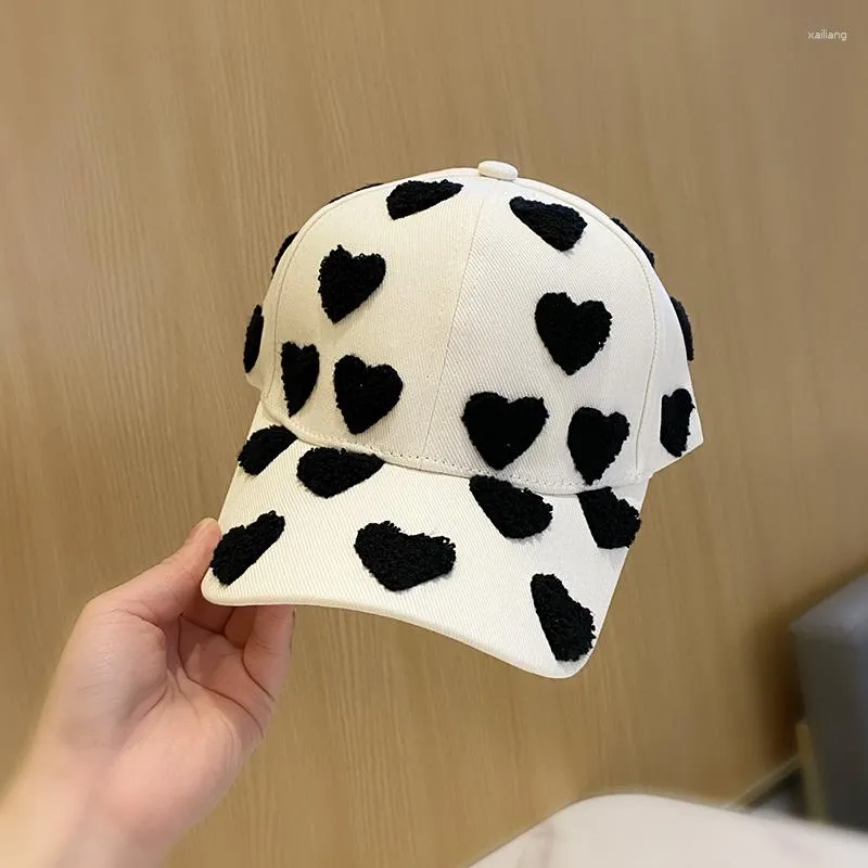 Ball Caps Kadın Şapkası Aşk Tatlı Güzel Beyzbol Kapağı Japonya ve Güney Kore Moda Seyahat Maskesi Panama